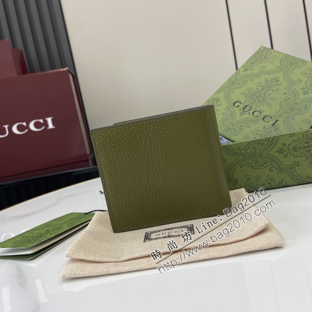 Gucci專櫃古馳最新款Marmont系列皮革雙折錢包男士短夾 jh2422型號：428726